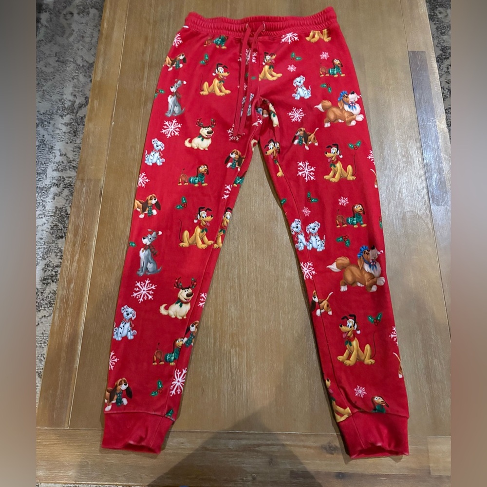 Disney Red Pajama Pants with Character Print